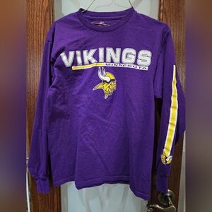 Majestic Purple Vikings Long Sleeve Tee